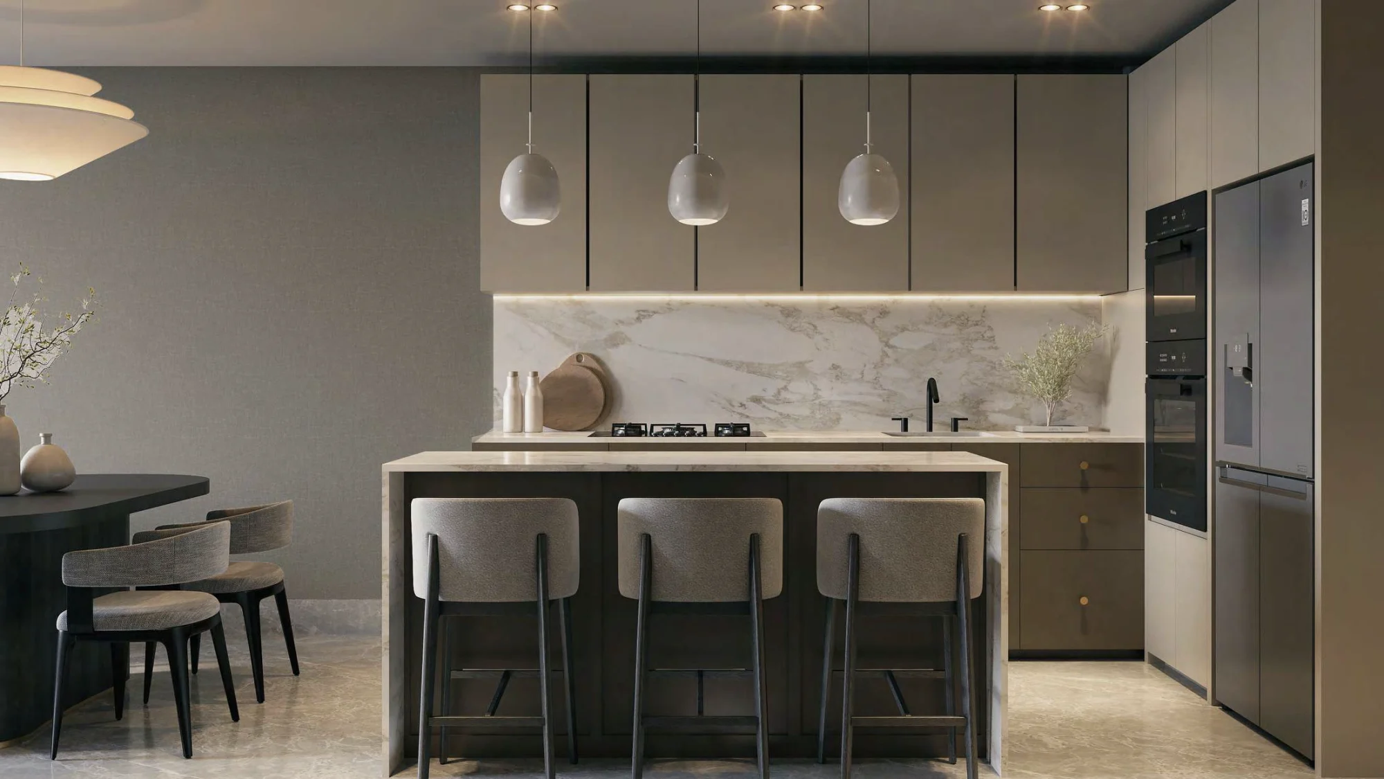 Cocina y comedor del departamento Nuvia